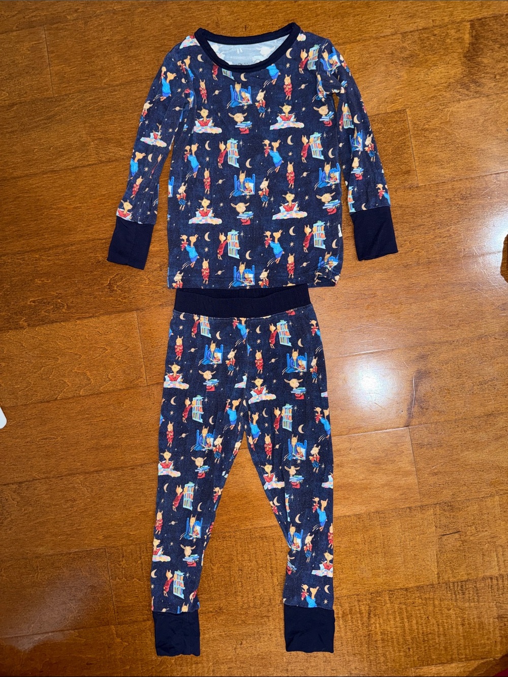 Llama Llama 2T Navy Blue Character-Print Pajama Set
